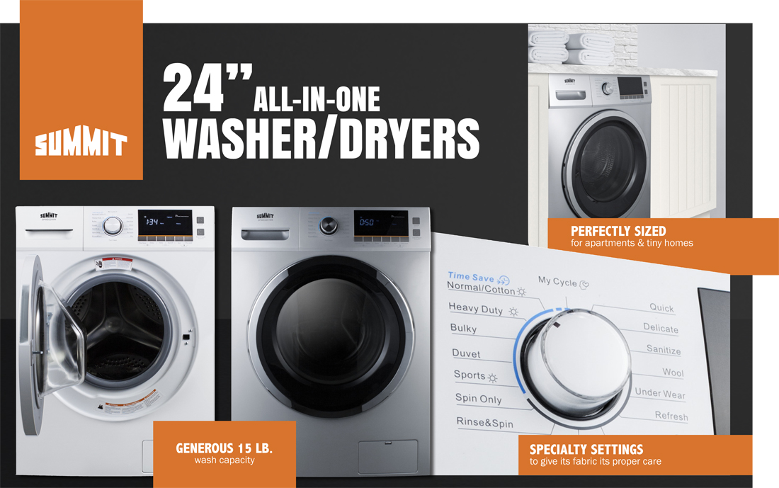 Summit Appliance 2 cu. ft. AllinOne Washer and Electric Ventless